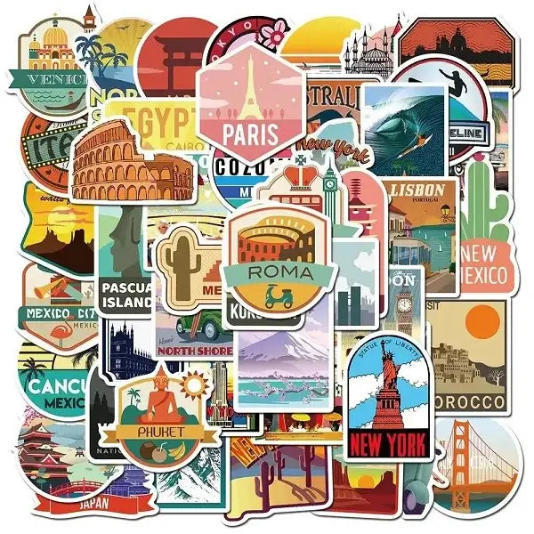 City Scenery Club  Graffiti Stickers Pack - Set of 50