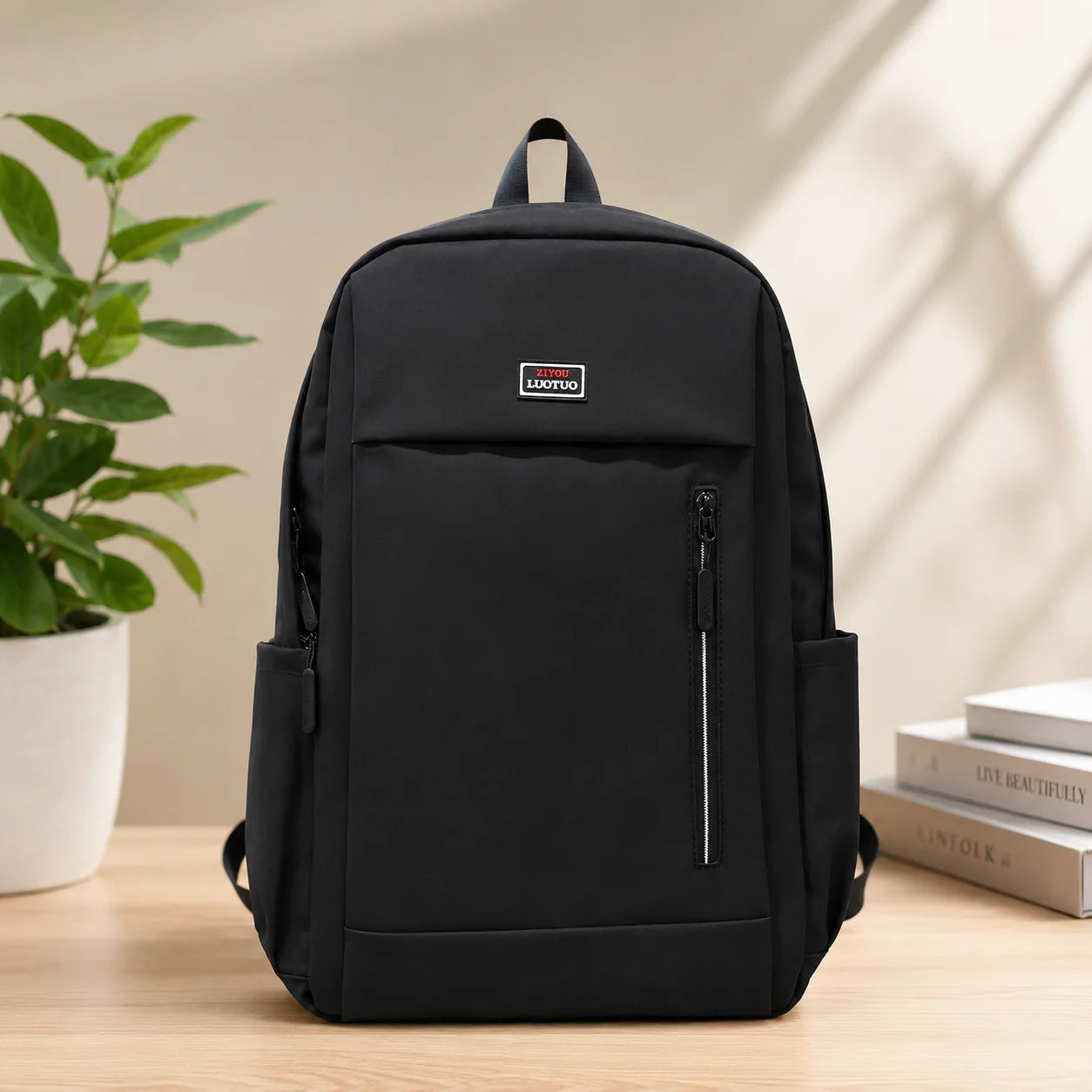 Classic Black Laptop Backpack