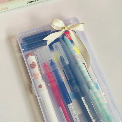 Clear PVC Pencil Case with Stationery