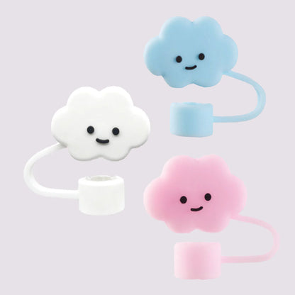 Cloudy Cuties Silicone Straw Cover