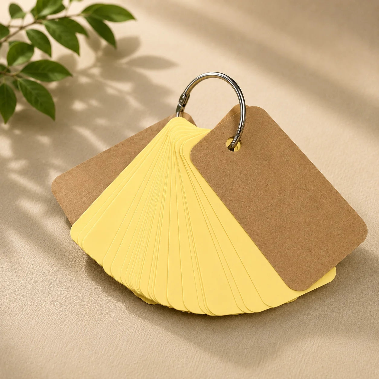 Color Flash Cards With Metal Binder Rings