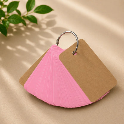 Color Flash Cards With Metal Binder Rings