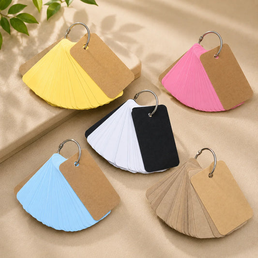Color Flash Cards With Metal Binder Rings