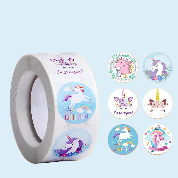 Colorful Cartoon Animal Reward Stickers for Kids