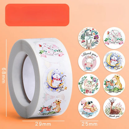 Colorful Cartoon Animal Reward Stickers for Kids