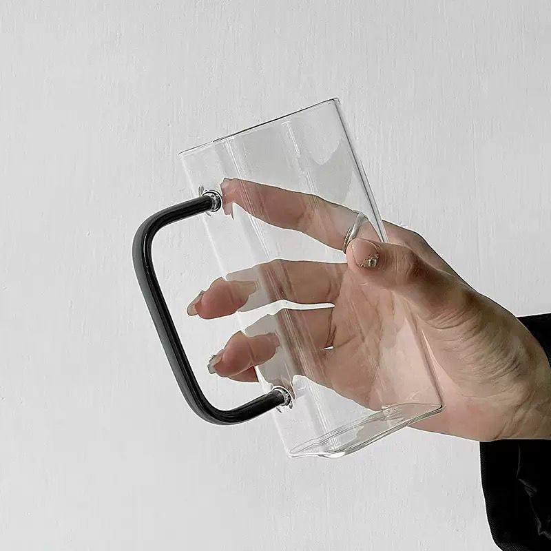 Colorful Square Plastic Cup with Handle