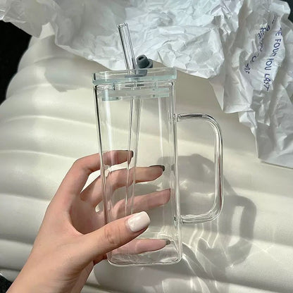 Colorful Square Plastic Cup with Handle
