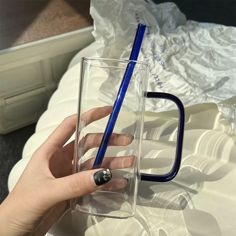 Colorful Square Plastic Cup with Handle