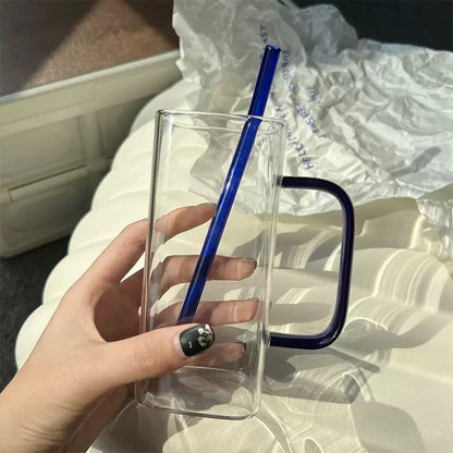 Colorful Square Plastic Cup with Handle