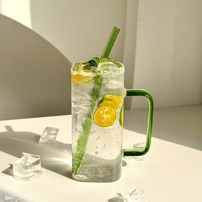 Colorful Square Plastic Cup with Handle