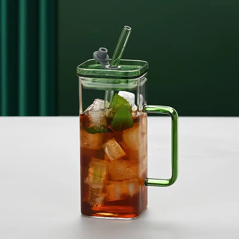 Colorful Square Plastic Cup with Handle