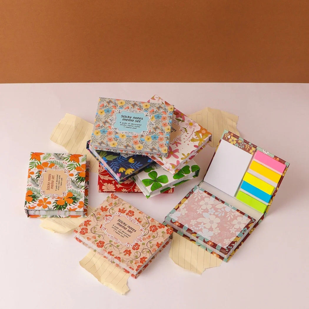 Aesthetic Flower Sticky Notes Memo Set – thepaperworm