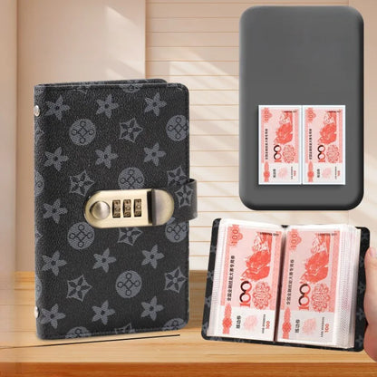 PU Leather Currency Book with Password Lock