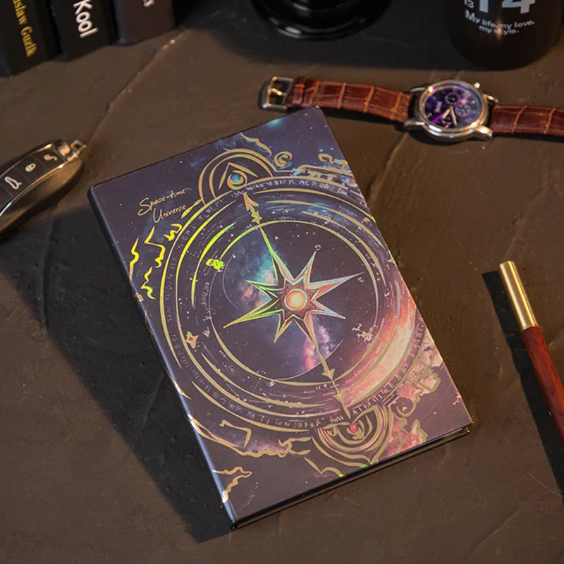 Cosmic Clock Retro Hardcover Journal