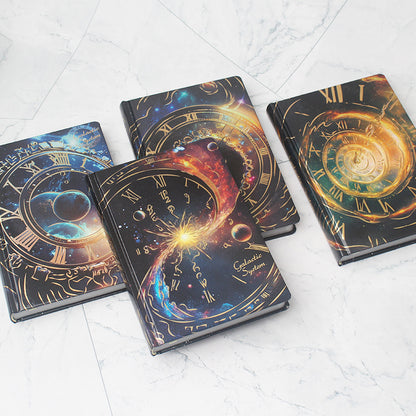 Cosmic Clock Retro Hardcover Journal