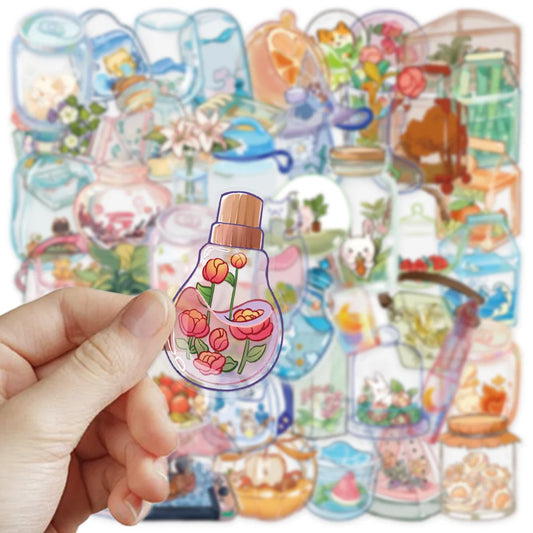Creative Cartoon New Transparent Object Stickers