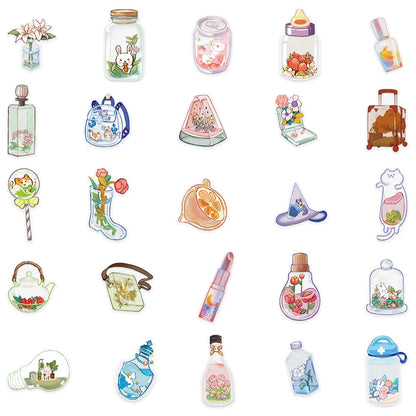 Creative Cartoon New Transparent Object Stickers