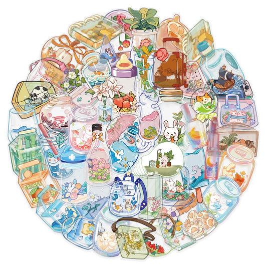 Creative Cartoon New Transparent Object Stickers