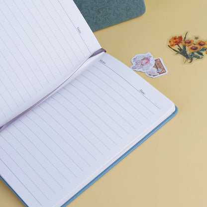 Morning Flowers Lined Diary Notebook