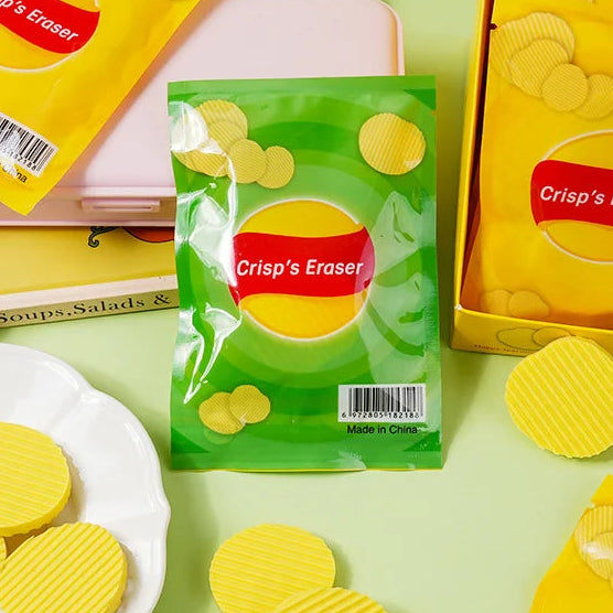 Creative Potato Chips Shape Eraser Pack