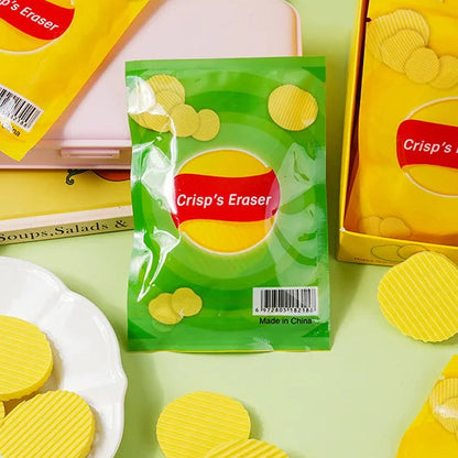 Creative Potato Chips Shape Eraser Pack