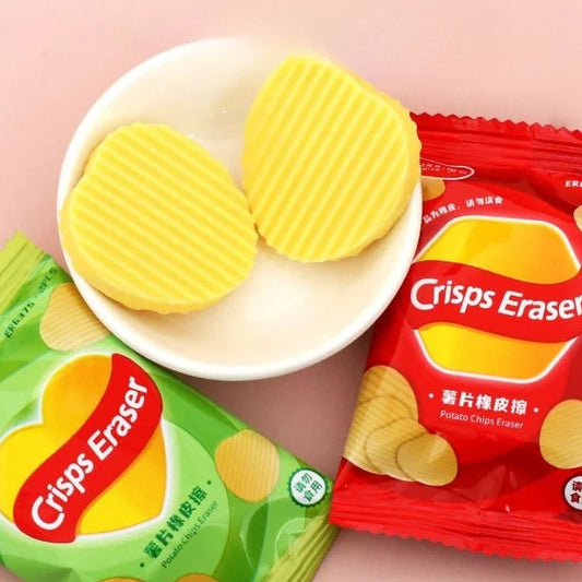 Creative Potato Chips Shape Eraser Pack