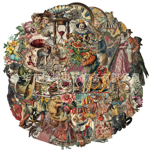 Creative Victorian-era PET transparent Sticker.