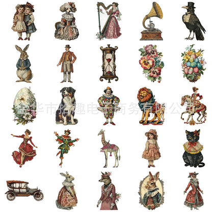 Creative Victorian-era PET transparent Sticker.