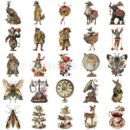 Creative Victorian-era PET transparent Sticker.