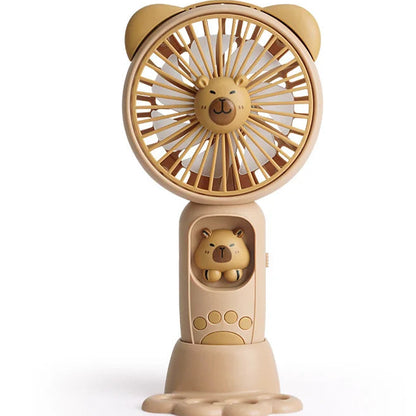 Bear Portable Rechargeable Mini Fan with Light