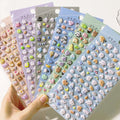 Cute Cartoon 3D Foam Filled Stickers Sheet