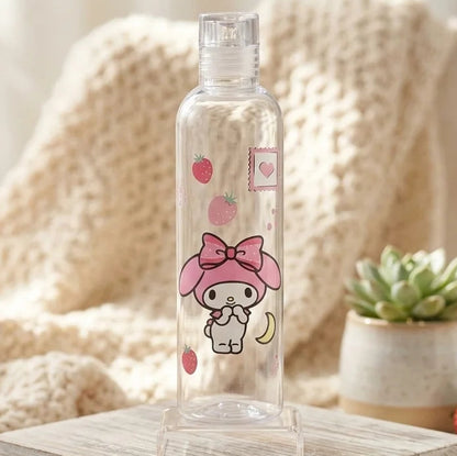 Cartoon Printed Transparent Water Bottle