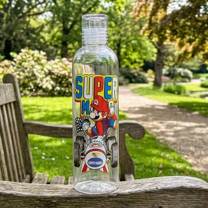Cartoon Printed Transparent Water Bottle