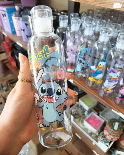 Cartoon Printed Transparent Water Bottle