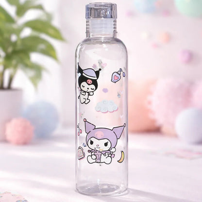 Cartoon Printed Transparent Water Bottle