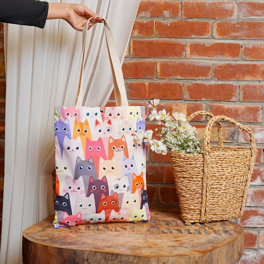 Cats Canvas Shoulder Bag