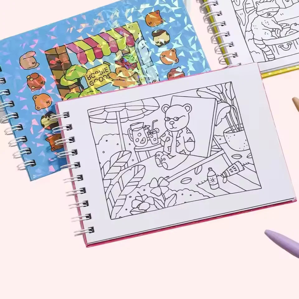 Landscape Coil Coloring Book