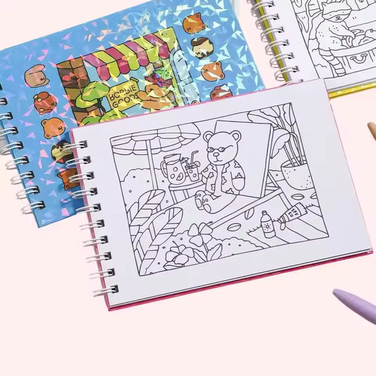 Landscape Coil Coloring Book