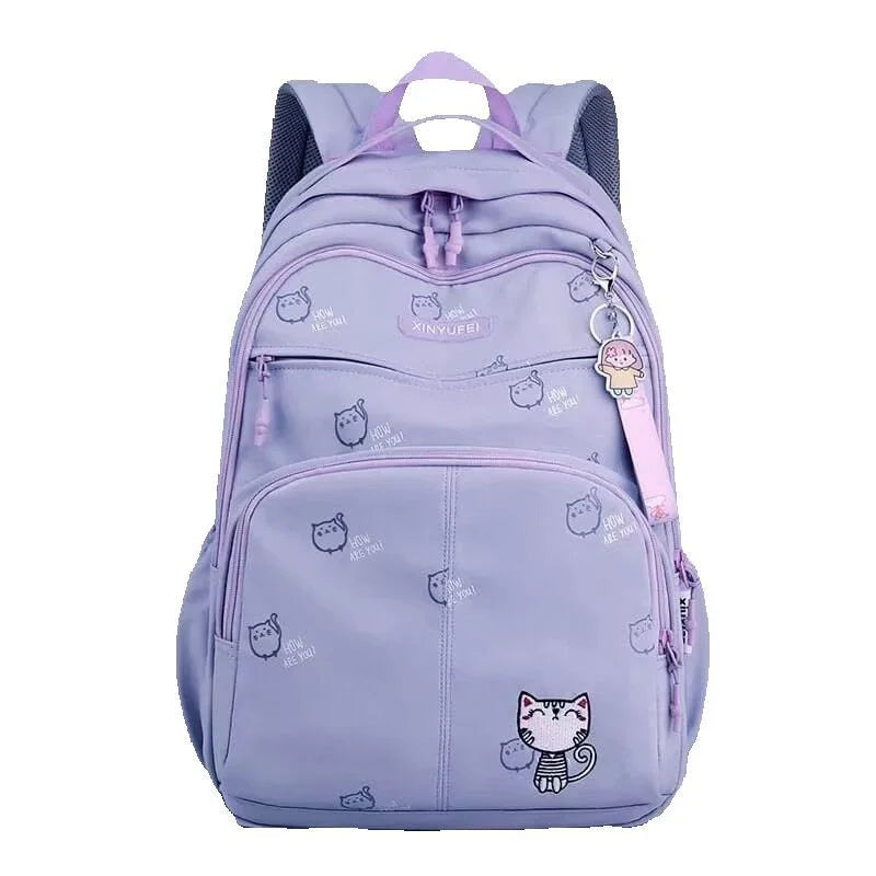 Cute Cat Large Capacity Unisex School Backpack
