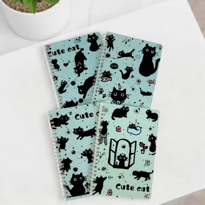 Cute Cat Spiral Binder Notebooks Set