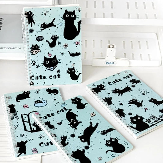 Cute Cat Spiral Binder Notebooks Set