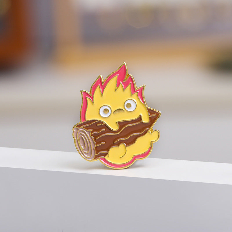 Calcifer Firefighter Elf Brooch