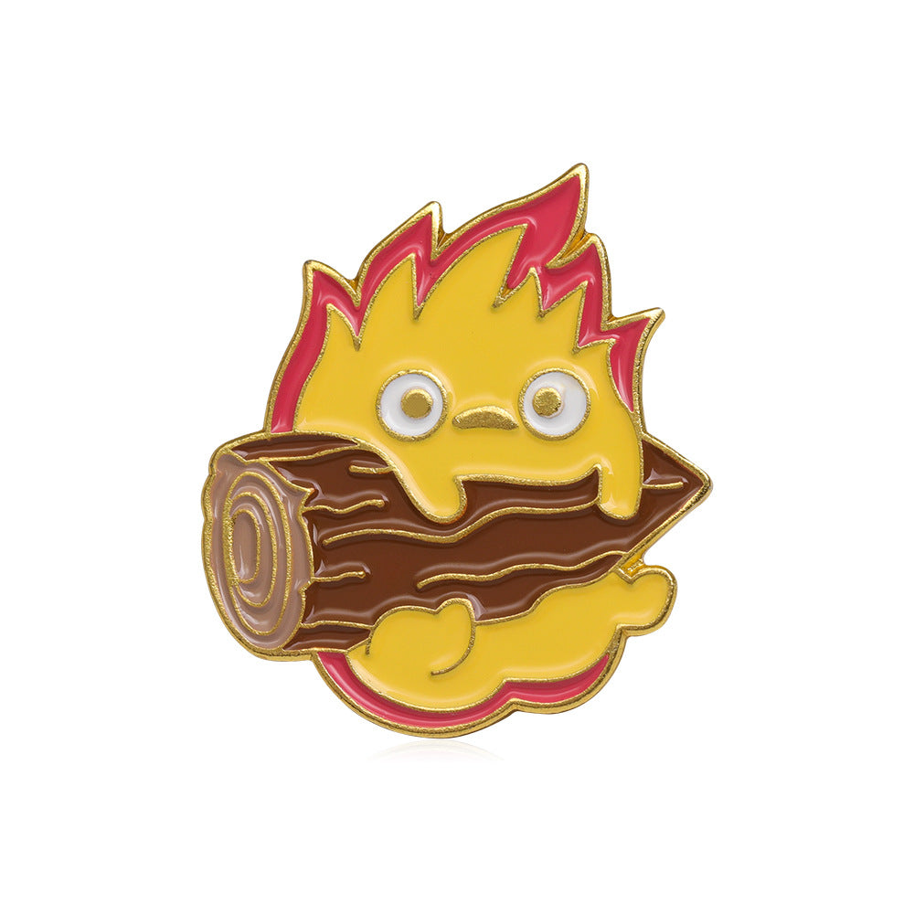 Calcifer Firefighter Elf Brooch