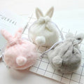 Cute Fluffy Bunny Plush Drawstring Pouch