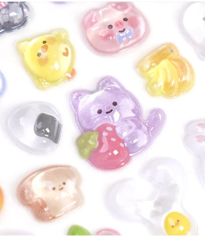 Japanese 3D Puffy Sticker Sheet
