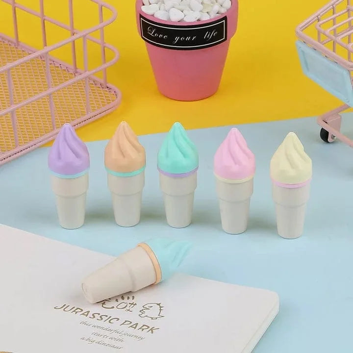Cute Mini Cone Highlighter Set Of 6