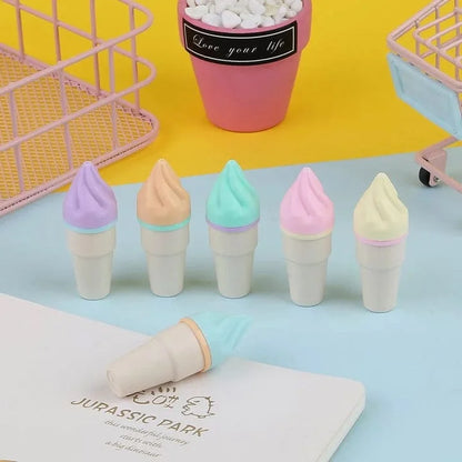 Cute Mini Cone Highlighter Set Of 6