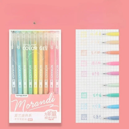 LONGUE Retro Morandi Color Gel Pen Set