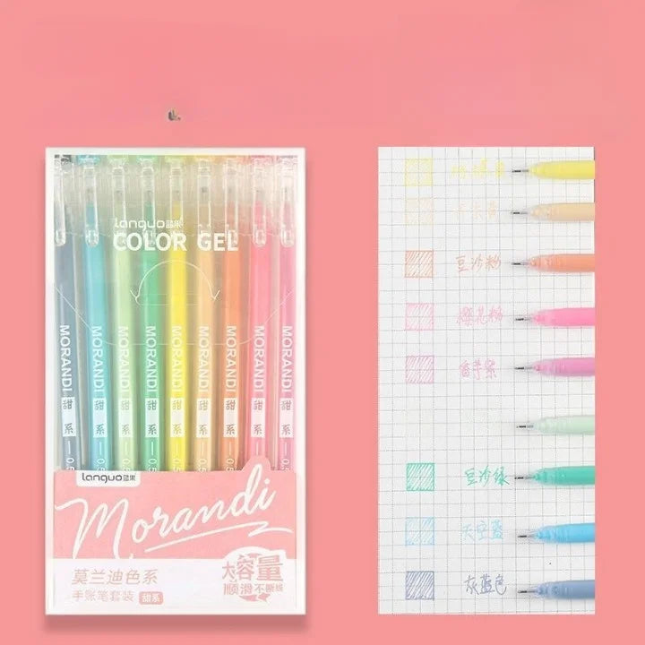 LONGUE Retro Morandi Color Gel Pen Set