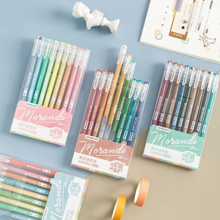 LONGUE Retro Morandi Color Gel Pen Set